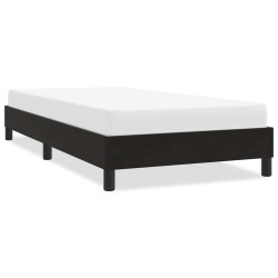 Estrutura de cama sem colchão preto 90x220 cm veludo