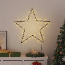 Luzes de natal silhueta estrela 115 leds branco quente