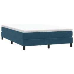 Cama sem molas/colchão 160x210 cm veludo azul escuro
