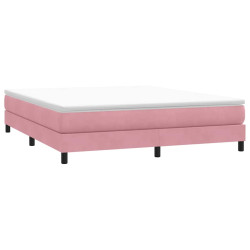 Cama sem molas/colchão 180x210 cm veludo rosa