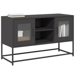Móvel de TV 100,5x39x60,5 cm aço preto