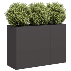 Vaso floreira 120x40x80 cm aço laminado a frio preto