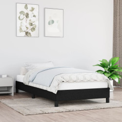 Estrutura de cama sem colchão 80x200 cm tecido preto