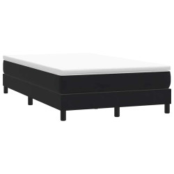 Box cama de mola sem colchão preto 120x210 cm veludo