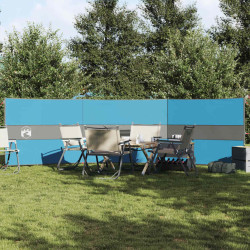 Corta-vento de campismo 490x123 cm impermeável azul