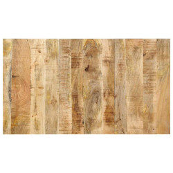 Cabeceira 140 cm madeira de mangueira áspera maciça