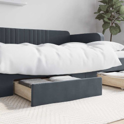 Gavetas de cama 2pcs derivados de madeira e veludo