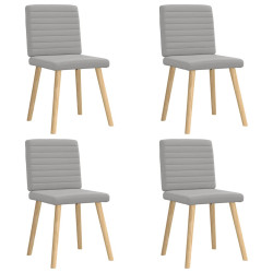 Cadeiras de jantar 4 pcs tecido cinza nuvem