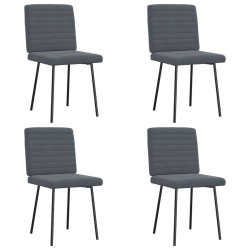 Cadeiras de jantar 4 pcs veludo cinzento-escuro
