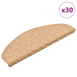Tapetes de escada 30 peças 65x21x4 cm dourados semicirculares grandes