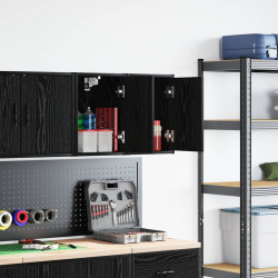 Armários de parede para garagem 2 pcs derivados de madeira