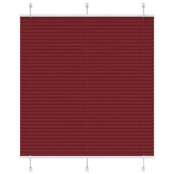 Plissado cego bordéus vermelho 115x150 cm largura tecido