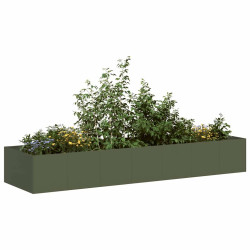 Vaso/floreira 280x80x40 cm aço verde azeitona
