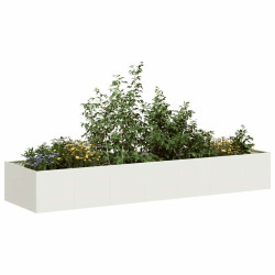 Vaso/floreira 280x80x40 cm aço branco