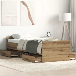 Estrutura de cama sem colchão 90x200cm derivados de madeira