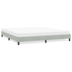 Estrutura de cama sem colchão 180x220 cm veludo cinzento-claro