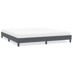 Estrutura de cama sem colchão 200x220 cm veludo cinzento-escuro