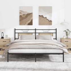 Estrutura de cama sem colchão 183x213 cm carvalho sonoma