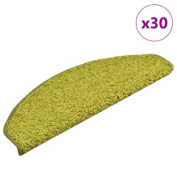 Tapetes de escada 30 peças 65x21x4 cm verde semicircular grande