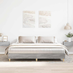 Estrutura de cama sem colchão 160x200 cm sonoma cinzento