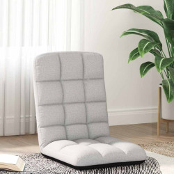 Cadeira de piso dobrável 71x51x62 cm tecido cinzento nublado