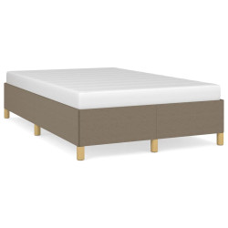 Estrutura de cama sem colchão 120x190cm tecido cinzento