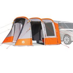 Tenda de carro impermeável cinzento e laranja