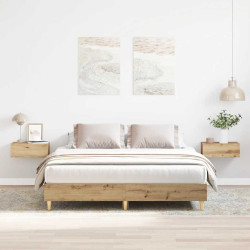 Estrutura cama sem colchão 150x200 cm carvalho artesanal
