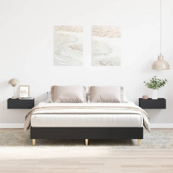 Estrutura de cama sem colchão 150x200 cm preto