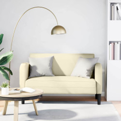 Sofá-luvas 110 cm couro artificial creme