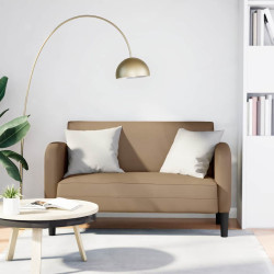 Sofá-luvas 110 cm couro artificial cappuccino