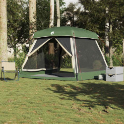 Tenda familiar estilo cabana para 6 pessoas impermeável verde