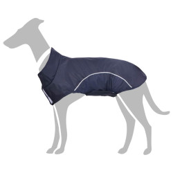 Capa de chuva para cães com tiras reflectoras azul-marinho xs