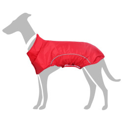 Capa de chuva para cães com tiras reflectoras vermelho m