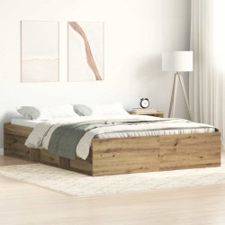 Estrutura de cama sem colchão 140x200cm derivados de madeira