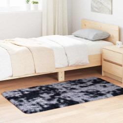 Tapete shaggy de pelo alto navarra 80x150 cm cinzento-escuro