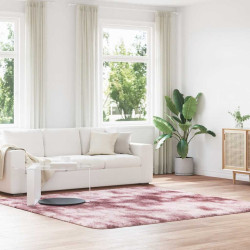 Tapete shaggy de pelo alto navarra 240x240 cm rosa empoeirado