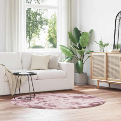 Tapete shaggy de pelo alto navarra 160x160 cm rosa empoeirado