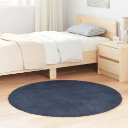 Tapete shaggy de pelo alto navarra 120x120 cm azul-marinho