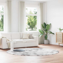 Tapete shaggy de pelo alto navarra 240x240cm cinzento prateado
