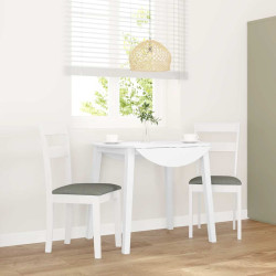 Cadeiras de jantar com almofadões 2 pcs madeira maciça branco
