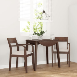 Cadeiras de jantar com almofadões 2 pcs madeira maciça castanho