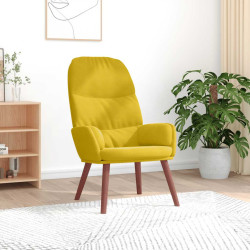 Cadeira de descanso veludo amarelo
