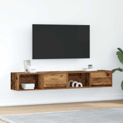 Móveis de TV 2pcs 80x31x25,5cm deriv. madeira madeira velha