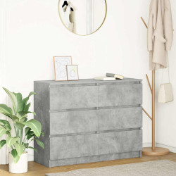 Aparador 100x35x76 cm derivados de madeira cinzento cimento