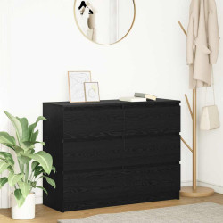 Aparador 100x35x76 cm derivados de madeira carvalho preto