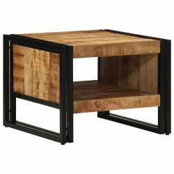 Mesa de centro 50x50x38 cm madeira de mangueira áspera maciça