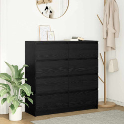 Aparador 100x35x99 cm derivados de madeira carvalho preto