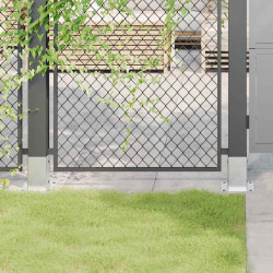 Bases de poste quadradas 12 pcs prata 81x81 mm aço galvanizado