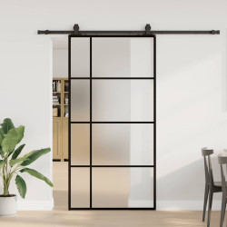 Porta desliz. c/ conj. ferragens 102,5x205cm vidro esg preto